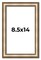 8.5x14 Refined Picture Frame with UV-Resistant Acrylic & Acid Free Backing, Available in 5 Finishes - Black, Blue, Gold, Silver, and White